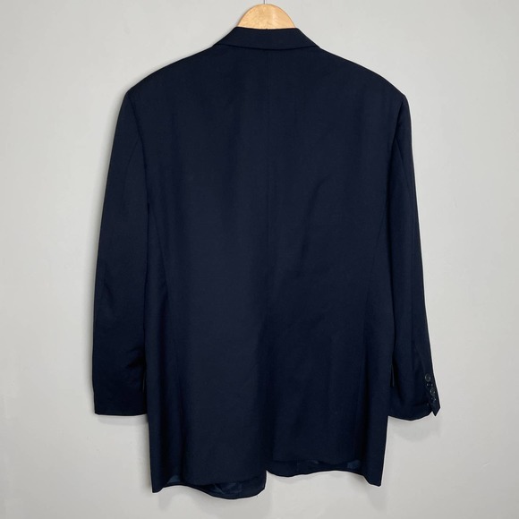 Valentino Two button Single Breast Navy Blue Wool Blazer 44 R - Picture 2 of 8